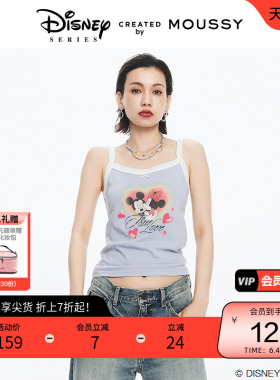 MOUSSY 春季迪士尼联名爱心撞色针织小吊带010HST90-0200