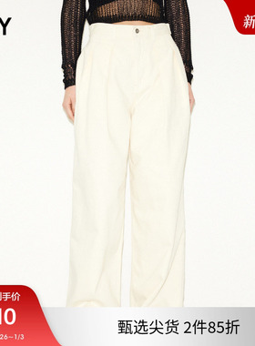 【THROW】SLY 春夏新品OL风日系简约阔腿牛仔裤030GS011-3790