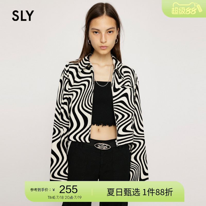 sly复古感灯芯绒短款夹克外套