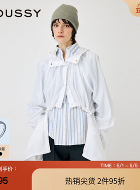 MOUSSY 夏季简约机能风可拆卸遮阳夹克外套010HSS30-0890