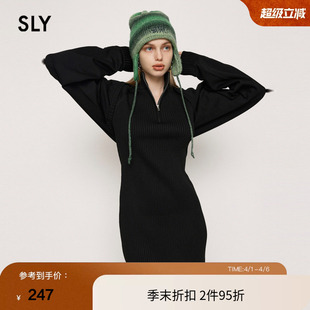 SLY春季 短款 两件套针织连衣裙030GAZ73 1700 欧美风修身