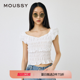 2024夏季 甜美森系风打揽无袖 MOUSSY 新品 0831 碎花衬衫 女010HS630