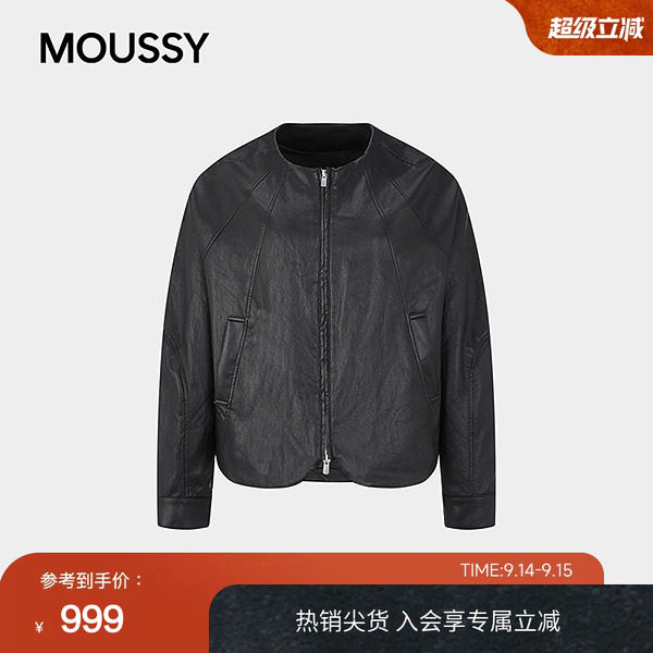 MOUSSY 2026早春新品简约通勤风双头拉链夹克外套女028JSC30-1040图片