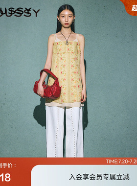 moussy 春季浪漫油画玫瑰两件套吊带连衣裙010HA733-1571