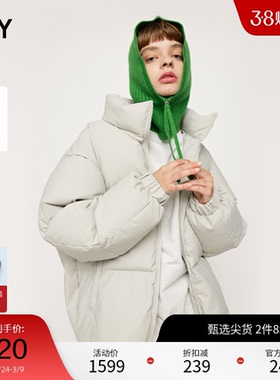 SLY 秋季宽松泡芙立领简约面包保暖羽绒服女030IAL30-4531
