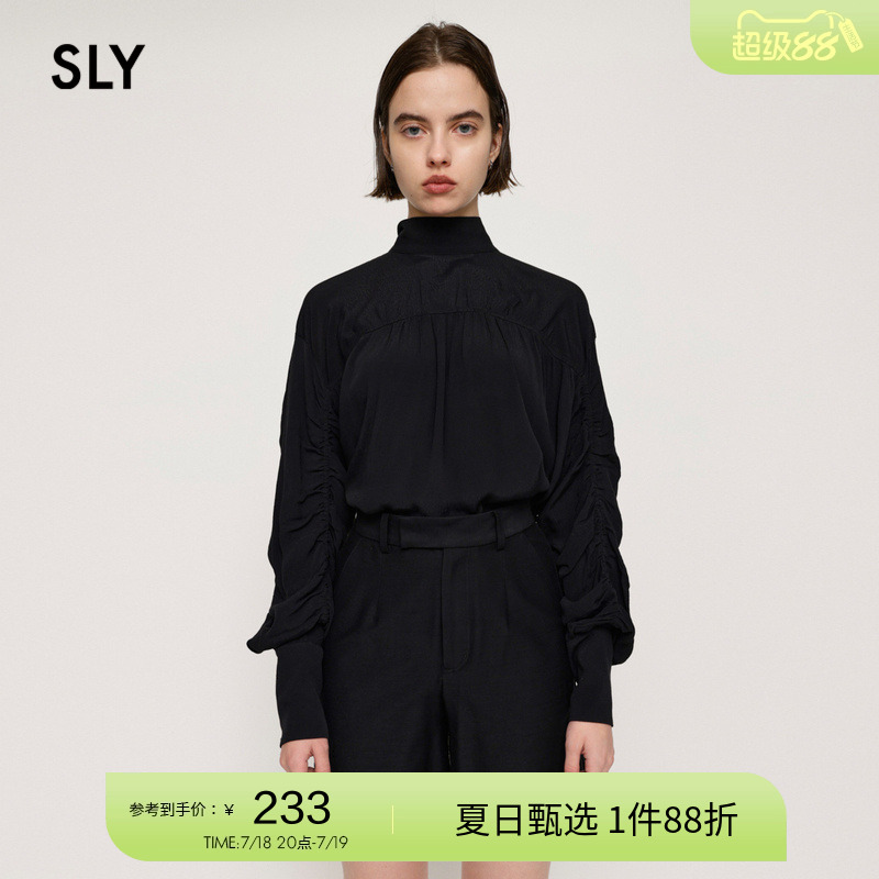 sly法式优雅风系带宫廷感衬衫