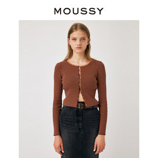 MOUSSY 美拉德优雅淑女风针织开衫 女010GA270 5710 春季