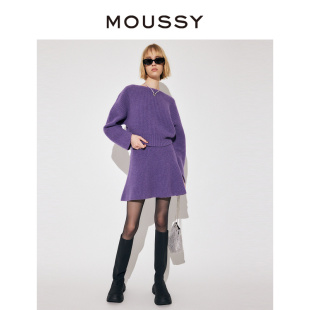 毛绒纯羊毛针织裙女010GAS70 6070 富家千金感清纯短款 MOUSSY