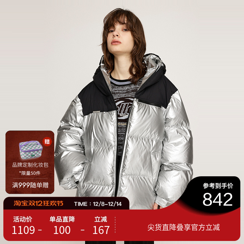 SLY 24冬季新品时尚宽松面包保暖连帽羽绒服外套038HAZ30-0061