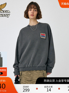 moussy x HONDA春季美式LOGO贴布圆领卫衣010HAL01-7361