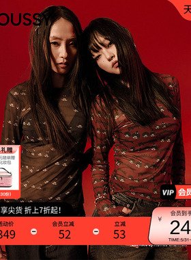 moussy&Monchhichi合作款 春季修身长袖T恤028IAA01-1019