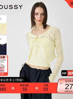 MOUSSY 夏季波西米亚度假风两件套针织开衫010ISH70-3231