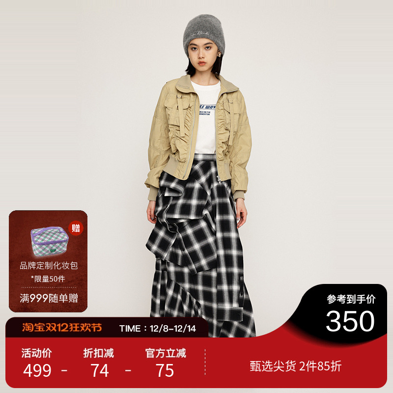 SLY冬季新品户外机能风vibe抽褶夹克外套030HAZ30-1311