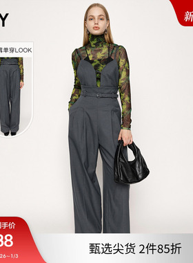 SLY冬季新品休闲气质通勤收腰两穿连体裤女030GAZ33-0630