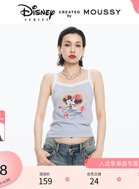 MOUSSY 春季迪士尼联名爱心撞色针织小吊带010HST90-0200