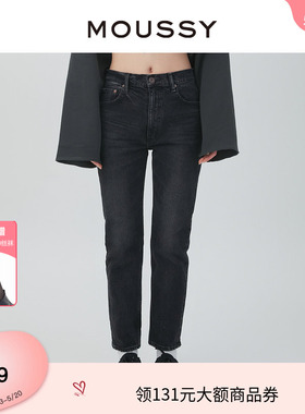 MOUSSY 春季水洗黑色小脚休闲牛仔裤合集