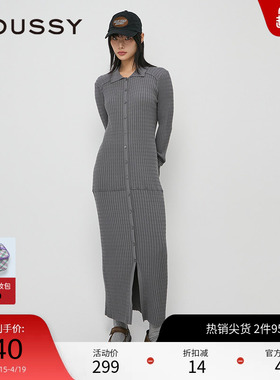 moussy 春季简约风淑女H型长款针织连衣裙010HA673-7891
