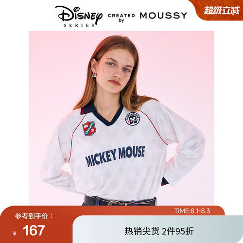 moussy 春季迪士尼联名Blokecore米奇T恤女010HAL90-0901