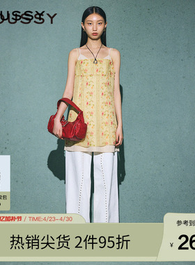 moussy 春季浪漫油画玫瑰两件套吊带连衣裙010HA733-1571