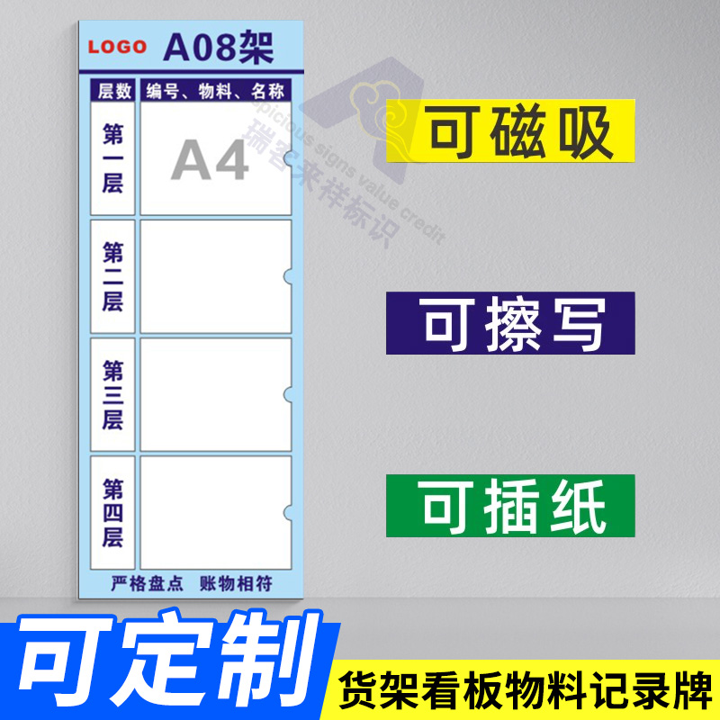 仓库货架管理看板库存仓储定位导视牌出入记录标识牌库存盘点看板