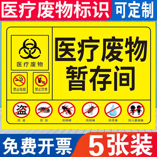 标识牌PVC医疗危废暂存间