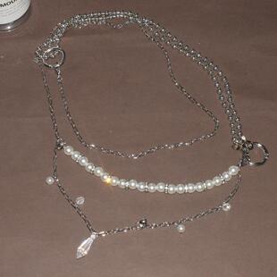 2024新款镶钻爱心吊坠腰链嘻哈休闲ins百搭西装配饰