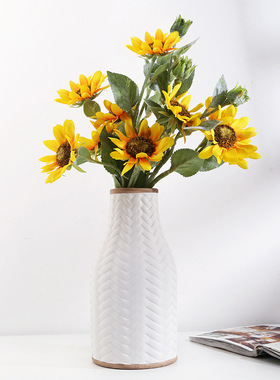 北欧ins白色大号水培陶瓷花瓶现代简约时尚家居客厅装饰品摆件定