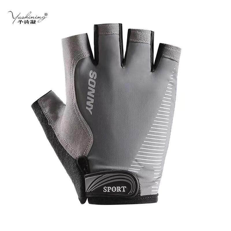 男女情侣骑行防滑开车半指手套春夏薄款防晒速干户外登山健身礼物