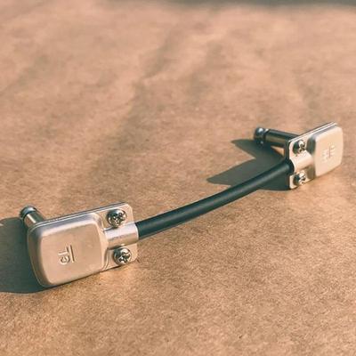 新款空间大师效果器连接线 金属扁头吉他单块6.5音频短线15cm