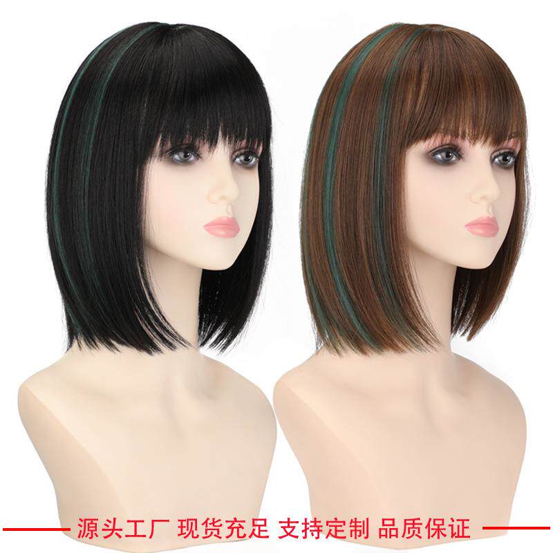 假发女短直发头顶式补发块增发片时尚自然逼真挑色3D刘海工厂礼物