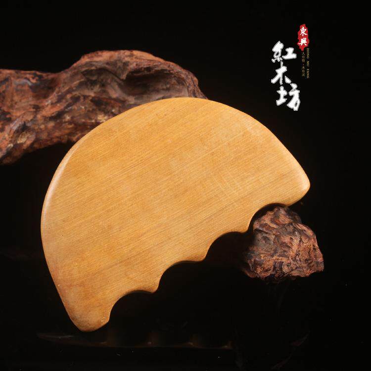 越南香木半圆型按摩器檀香木按摩实木质刮痧板条礼物