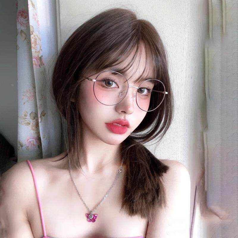 假发女生短发自然全头套式长发适合圆脸发型义乌制霸嘴甜假发礼物
