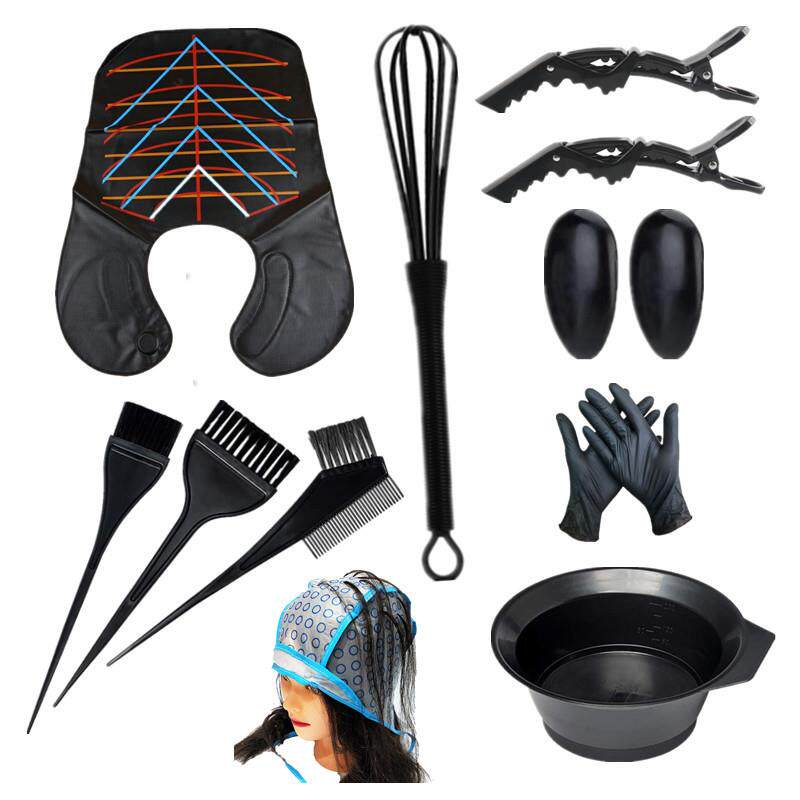 染发工具套装染发碗家用披肩焗油梳子软毛刷子耳罩美发挑染帽礼物