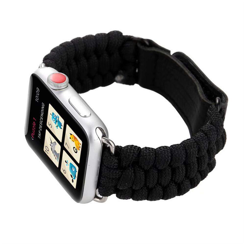适用运动 watch户外伞绳编织表带iwatch7/8皮扣魔术贴带