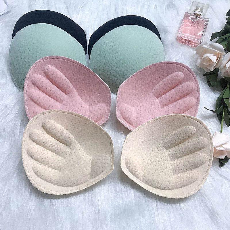 手掌透气面料海绵胸垫插片分体式手掌上拖内衣罩杯防外扩文胸垫片