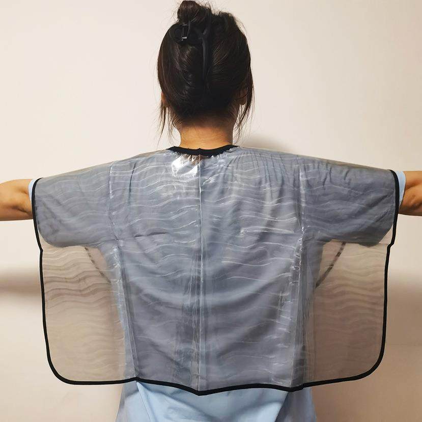 烫发披肩 美发焗油围布烫染发用品 染发工具条纹染发护理披肩