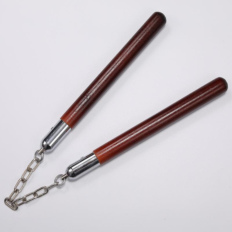 仿红木双截棍木质双节棍 武术体育训练用双节棍实木两截棍 两节棍