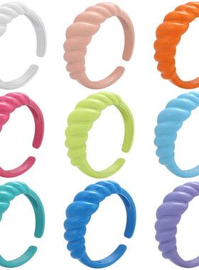 滴油戒指开口可调节指环麻花S形DIY饰品配件VJ234