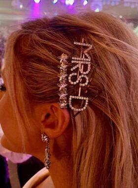 欧美街拍百配ins英文字母发夹 MRS加26英文字母发饰Hairpin