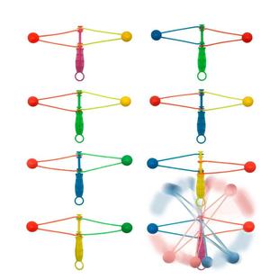 传统怀旧休闲小玩具手摇双碰球塑料碰碰球摇摆锤夜市地摊批卖