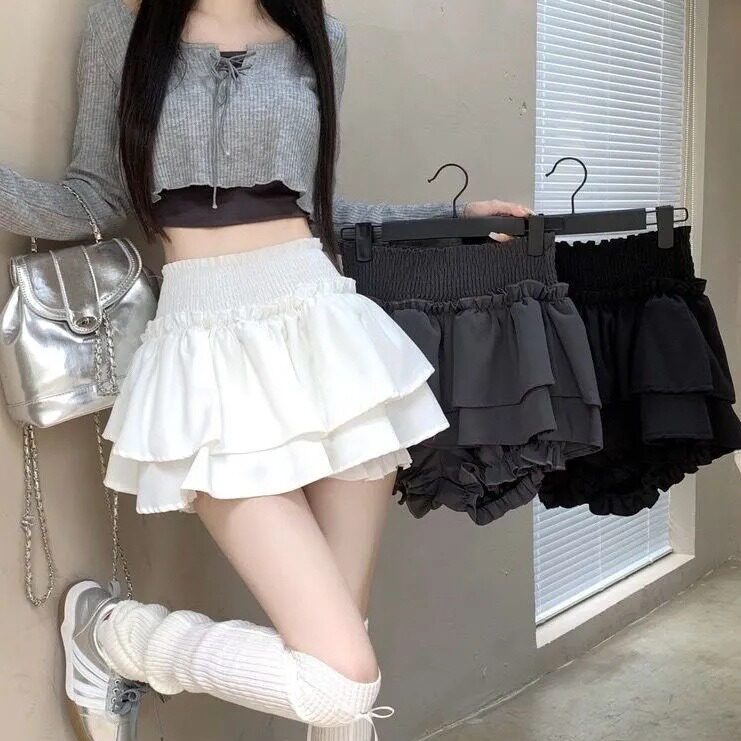 芭蕾风半身裙女春季韩版2026新款高腰显设计感甜辣蛋糕蓬蓬短裙