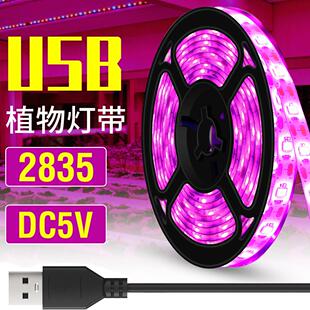 led灯带2835植物生长灯USB防水5V全光谱蔬菜花卉多肉补光植物灯带
