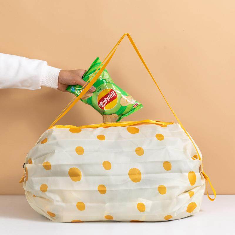 日式折叠旅行购物袋双肩背包手提买菜风琴包大容量衣服收纳包