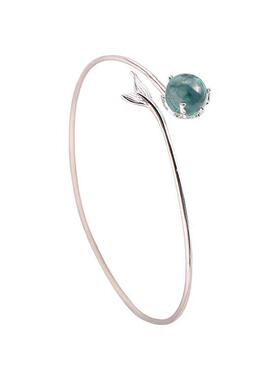 S925银人鱼泡沫手链女超仙学生人鱼泪鱼尾手镯森系冷淡人鱼姬手链