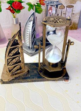 1052创意仿古流砂 学生礼品白色沙漏摆件定制