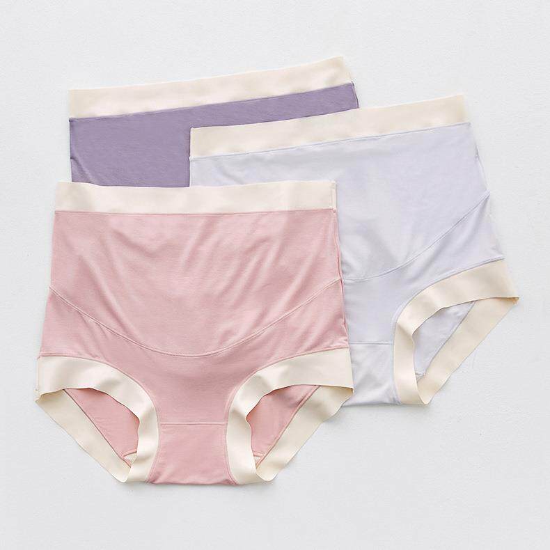 孕妇内裤大码高腰托腹孕晚期中期无痕莫代尔纯棉孕期内裤女