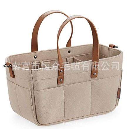 跨境亚马逊爆款毛毡尿布包收纳袋创意旅行折叠手提妈咪包定制logo