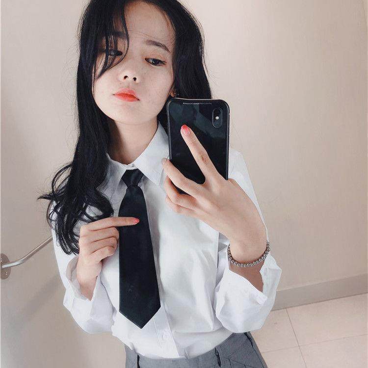 DK制服ins土酷原宿小领带女潮韩版色装饰学院风JK学生日系领结