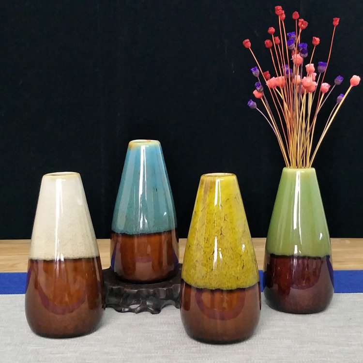 陶瓷香薰瓶花瓶工艺品创意家居摆件地中海欧式简约窑变新品低价