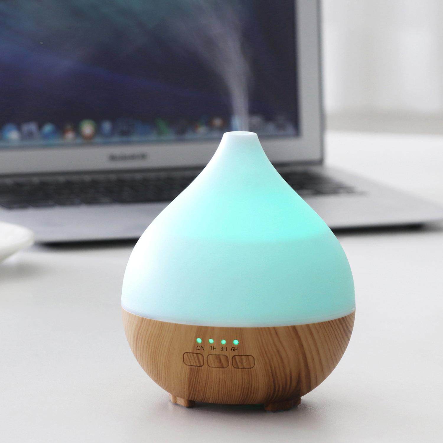 家用室内加湿器 扩香机精油香薰机 USB便携140ml木纹香薰机加礼物